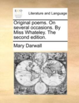 Paperback Original Poems. on Several Occasions. by Miss Whateley. the Second Edition. Book