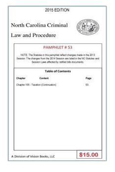 Paperback North Carolina Criminal Law and Procedure-Pamphlet 53 Book