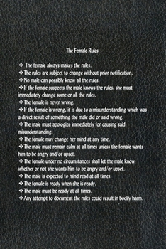 Paperback The Female Rules: Black Journal 120 Lined Pages 6x9 Book