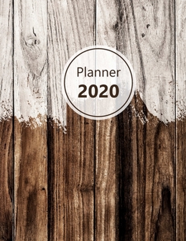 Planner 2020: Monthly and Weekly Planner. Week on 1 page. Start your week with weekly Focus, Tasks, To-Dos. Monday start week. 11.0" x 8.5" (Letter size) (Colored wood, brown. Soft matte cover).