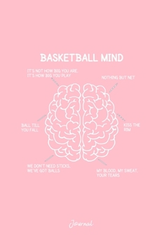 Journal: Dot Grid Journal - Basketball Mind Think Sayings Brain Funny Christmas Gift - Pink Dotted Diary, Planner, Gratitude, Writing, Travel, Goal, Bullet Notebook