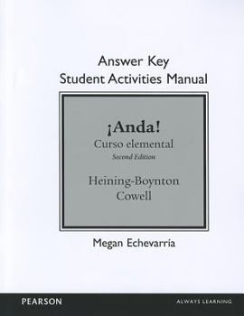 Paperback Anda! Curso Elemental: Answer Key Student Activities Manual [Spanish] Book