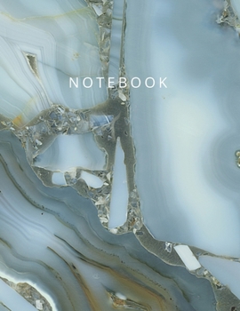 Notebook: Beautiful Grey Notebook - Marble & White Journal | 150 Wide-ruled Pages | 8.5” x 11” - A4 Size (Marble and White Collection - Journal, ... Composition Book) (Notebook Wide ruled)
