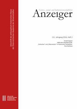 Paperback Geistes-, Sozial-Und Kulturwissenschaftlicher Anzeiger 151. Jahrgang 2016, Heft 2 [German] Book