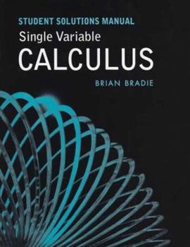 Paperback Single Variable Calculus Student Solutions Manual Book