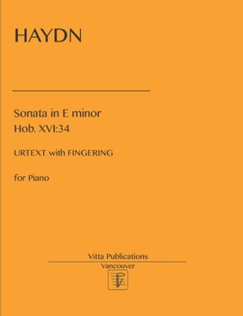 Paperback Haydn. Sonata in e minor Hob. 34: Urtext with Fingering Book