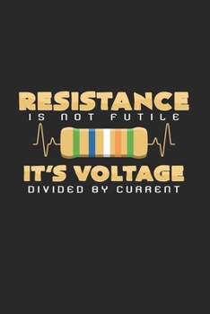 Resistance is voltage divided by current: 6x9 Physics | dotgrid | dot grid paper | notebook | notes