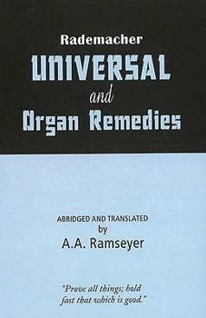 Paperback Rademachers Universal & Organ Remedies Book