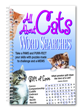 Spiral-bound All about Cats Word Searches Book
