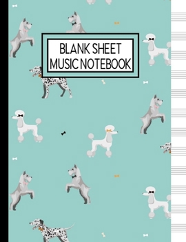 Blank Sheet Music Notebook: Music Manuscript Staff Paper for Musicians (108 pages, 12 staves per page)