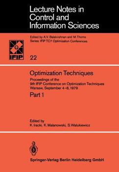 Paperback Optimization Techniques: Proceedings of the 9th Ifip Conference on Optimization Techniques Warsaw, September 4-8, 1979 Book