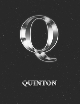 Quinton: 2 Year Weekly Planner with Note Pages (24 Months) | Silver Effect Personalized Custom Letter Q Initial First Name | 2020 - 2021 | Week ... | Plan Each Day, Set Goals & Get Stuff Done