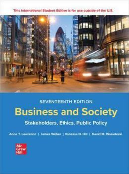 Paperback ISE Business and Society: Stakeholders, Ethics, Public Policy Book