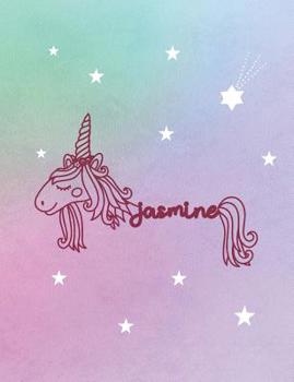 Paperback Jasmine: Unicorn Name Notebook Book
