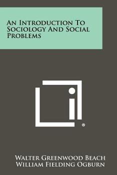 Paperback An Introduction To Sociology And Social Problems Book