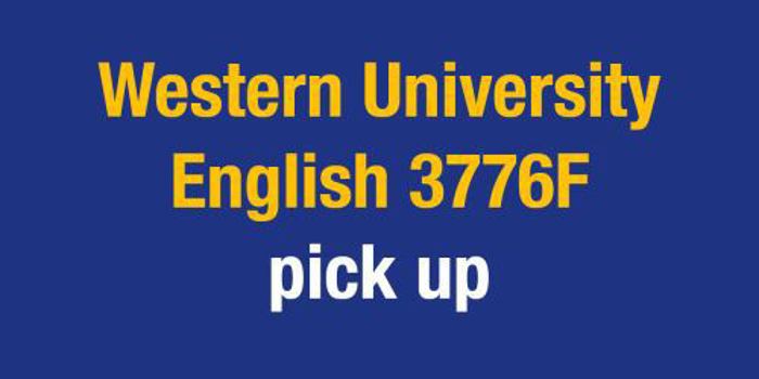 Paperback Western University English 3776F Pick Up Book