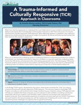 Paperback A Trauma-Informed and Culturally Responsive (TICR) Approach in Classrooms Book
