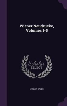 Hardcover Wiener Neudrucke, Volumes 1-5 Book