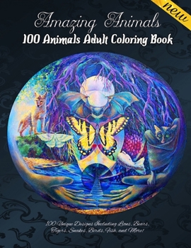 Paperback Amazing Animals Adult Coloring Book