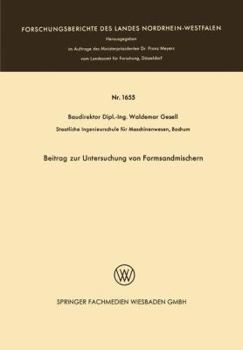 Paperback Beitrag Zur Untersuchung Von Formsandmischern [German] Book