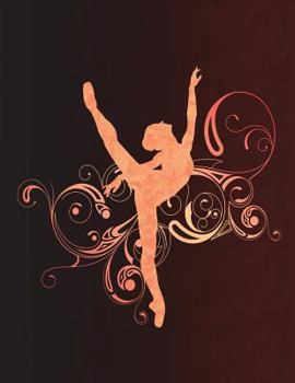 Paperback Ballet Arabesque Swirls - Notebook for Dancers: 8.5 X 11 College Ruled Composition Book - 200 Pages Book