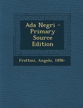 Paperback ADA Negri (Primary Source) [Italian] Book