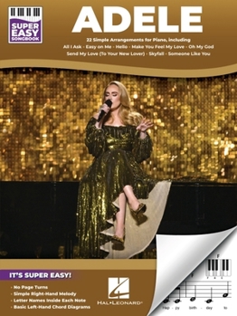 Paperback Adele - Super Easy Songbook: 22 Simple Arrangements for Piano with Lyrics Book