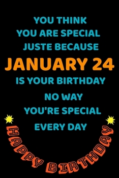 Paperback happy birthday January borns: blank Lined Journal - diary record logbook- birthday gifts Book