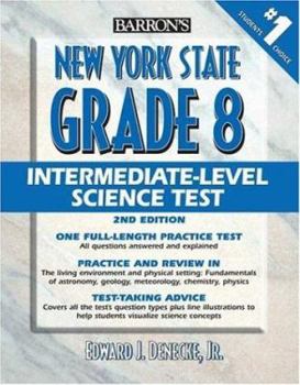 Paperback Barron's New York State Grade 8 Intermediate-Level Science Test Book