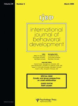 Paperback Dyadic and Group Perspectives on Close Relationships: Special Issue of International Journal of Behavioral Development Book