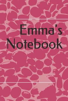 Emma Personalised Notebook: Emma Themed Notebook/ Journal/ Notepad/ Diary For Teens, Adults and Kids | 100 Black Lined Pages | 6 x 9 inches