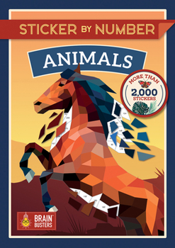 Paperback Sticker by Number Animals Book