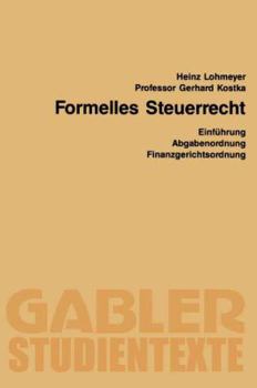 Paperback Formelles Steuerrecht [German] Book