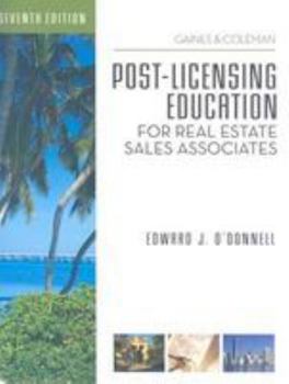 Paperback Post-Licensing Education for Real Estate Sales Associates Book