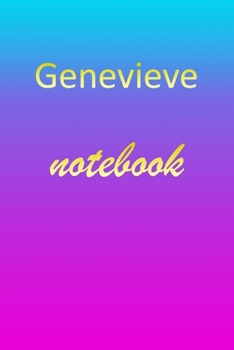 Paperback Genevieve: Blank Notebook - Wide Ruled Lined Paper Notepad - Writing Pad Practice Journal - Custom Personalized First Name Initia Book