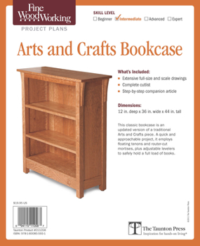 Misc. Supplies Fine Woodworking's Arts and Crafts Bookcase Plan Book