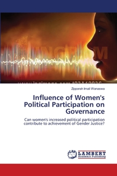 Paperback Influence of Women's Political Participation on Governance Book