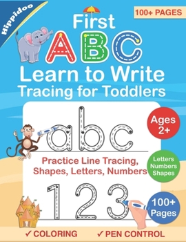 Paperback Tracing For Toddlers: First Learn to Write workbook. Practice line tracing, pen control to trace and write ABC Letters, Numbers and Shapes Book