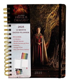 Hardcover 2025 House of the Dragon 13-Month Weekly Planner Book