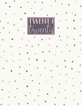 Paperback 2020: A4 Diary Week on 2 Pages to View WO2P Journal - Horizontal Weekly Planner - Pink & Purple Polka Dots Book