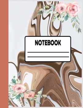 Notebook: White Grey Marble College Ruled Blank Lined Cute Notebooks for Girls Teens Kids School Students and Teachers Writing Notes Journal