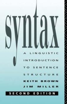 Paperback Syntax: A Linguistic Introduction to Sentence Structure Book