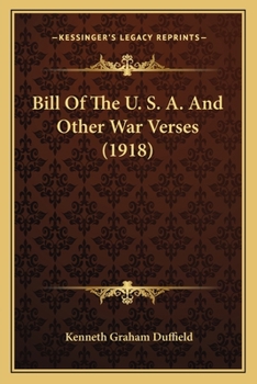 Paperback Bill Of The U. S. A. And Other War Verses (1918) Book