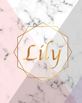 Lily: Gift Luxury Marble Glossy Pink Purple Faux Gold Print Notebook (Marble Notebooks)