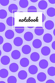 Paperback Purple polka dot print notebook: novelty notebook 6"x9" Book