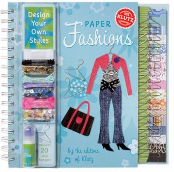 Hardcover Paper Fashions: Design Your Own Styles [With Other Craft Supplies, 20 Tiny Hangers and Plastic Stencil Shapes and Beads] Book