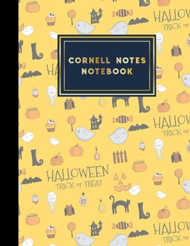 Paperback Cornell Notes Notebook: Student Notebook For Note Taking, Lecture and Meetings, Cute Halloween Cover, 8.5" x 11", 200 pages Book