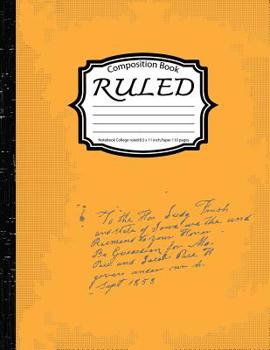 Ruled Composition :Notebook College Ruled:8. 5 X 11 Inch,Paper 110 Pages,YelloCle