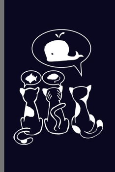 Cats and Whale: Cute Whale Design Perfect for Students, Kids & Teens  for Journal, Doodling, Sketching and Notes Gift (6"x9") Lined Notebook to write in