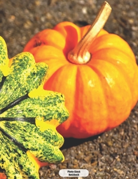 Photo-Stock Notizbuch: Herbst Kürbis  Notizbuch 150 Seiten liniert | A4 Format | mattes Softcover (German Edition)